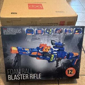 Foam Ball Blaster Rifle Toy - Blue and Orange